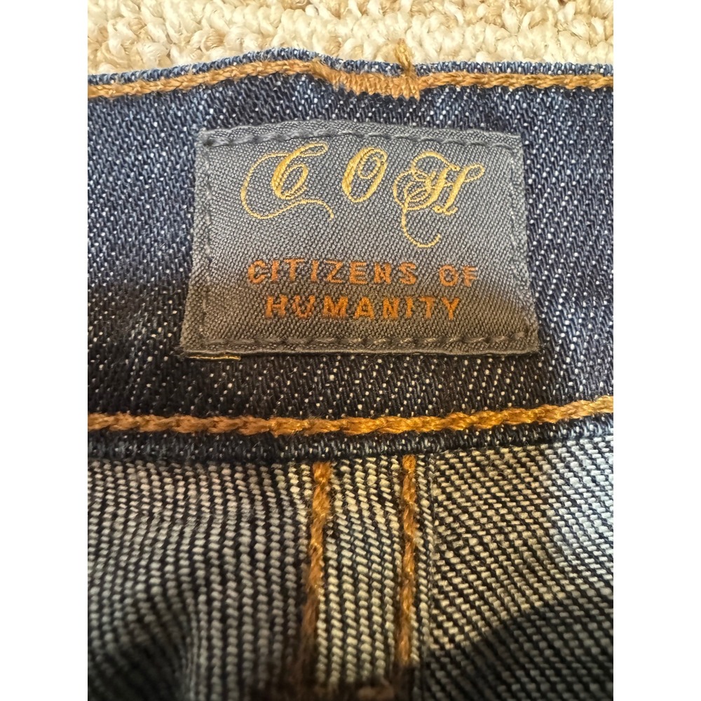 Citizens of Humanity Elson Medium Rise Straight Leg Dark Wash Jeans Size 31 - Picture 4 of 13